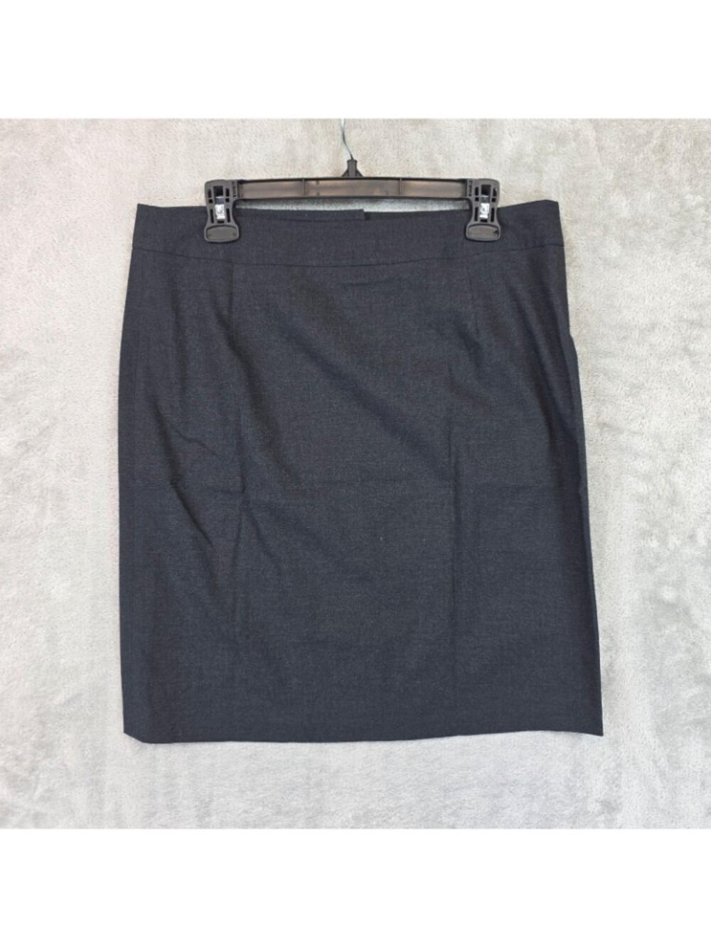 Vintage Esprit Skirt Womens 12 Gray Twill Button Front Pencil Knee Length Pocket - Picture 2 of 7